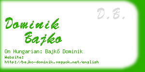dominik bajko business card